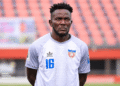 Liberia goalkeeper Tommy Songo in his national team kit