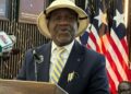 Labour Minister Cooper Kruah speaks at the Ministry of Information press briefing