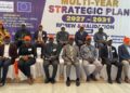 Witness Protection Agency Director Teklo Maxwell Grigsby II speaks during a strategic plan validation session in Monrovia