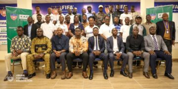Participants attending the Liberia Football Association’s integrity workshop.