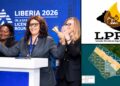 A collage showing officials celebrating Liberia’s 2026 Oil and Gas Licensing Round, alongside the Liberia Petroleum Regulatory Authority (LPRA) logo and a map of Liberia’s offshore oil exploration blocks.