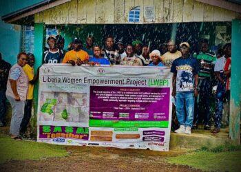 Participants at a Liberia Women Empowerment Project community engagement session.