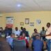 Participants at a workshop reviewing Liberia’s investigative journalism training manual.