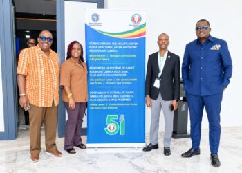 Members of Liberia’s delegation at an aviation workshop in Saly, Senegal.