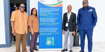 Members of Liberia’s delegation at an aviation workshop in Saly, Senegal.