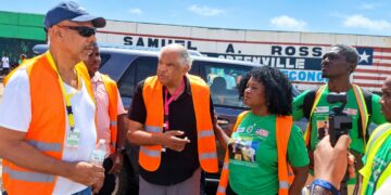 Maryland delegation members and Liberian officials at Greenville Port.