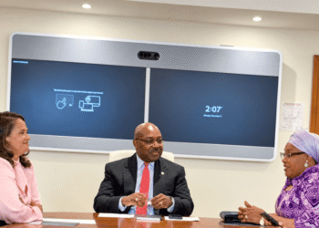 Education Minister Jarso Jallah meeting with Howard University representatives in Washington.