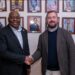 Liberian Ambassador Al-Hassan Conteh and KoBold Metals representative Alan Carroll.
