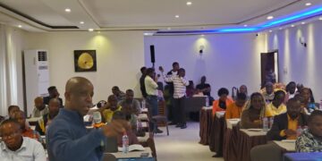 Civil society and mining-community representatives at a mining reform roundtable in Monrovia.