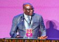 CBL Executive Governor Henry F. Saamoi speaking at MojaCom 32 in Accra, Ghana.