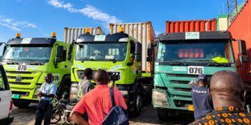 Agricultural machinery donated by China to Liberia.