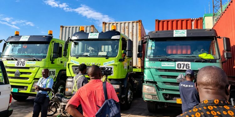 Agricultural machinery donated by China to Liberia.