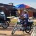 Commercial motorcycle riders in Gbarnga, Bong County.