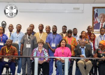 Participants at a Central Bank of Liberia financial education training workshop in Monrovia.