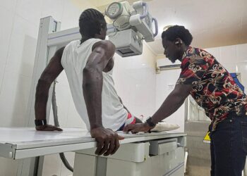 Liberia’s amputee national team members at Hope for Women International Medical Center in Paynesville.