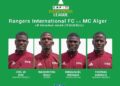 Liberian match officials Washington Dolo, Joel Doe, Thomas Konneh and Emmanuel Mensah.