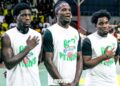 Players of Liberia’s NPA Pythons basketball team.