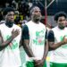 Players of Liberia’s NPA Pythons basketball team.