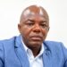 Labour Ministry Deputy Inspector General Darius K. Weamie speaking at a news conference in Monrovia.
