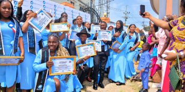 EduSTAD-Liberia Cohort 10 graduates at their graduation ceremony in Monrovia.