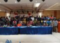 Officials at the GBV information management system launch in Monrovia.