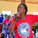 Women addressing a constituency dialogue in Bomi County.