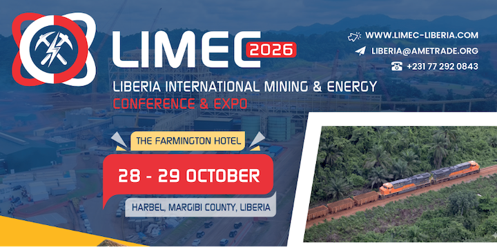 LIMEC 2026 promotional artwork announcing the Oct. 28–29 conference in Harbel, Liberia.
