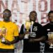 Liberian Scrabble players Joseph Gegeh, Malek Sherif and Ketlee Weah.