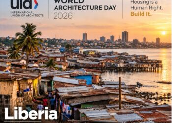 Slum communities in Monrovia, Liberia.
