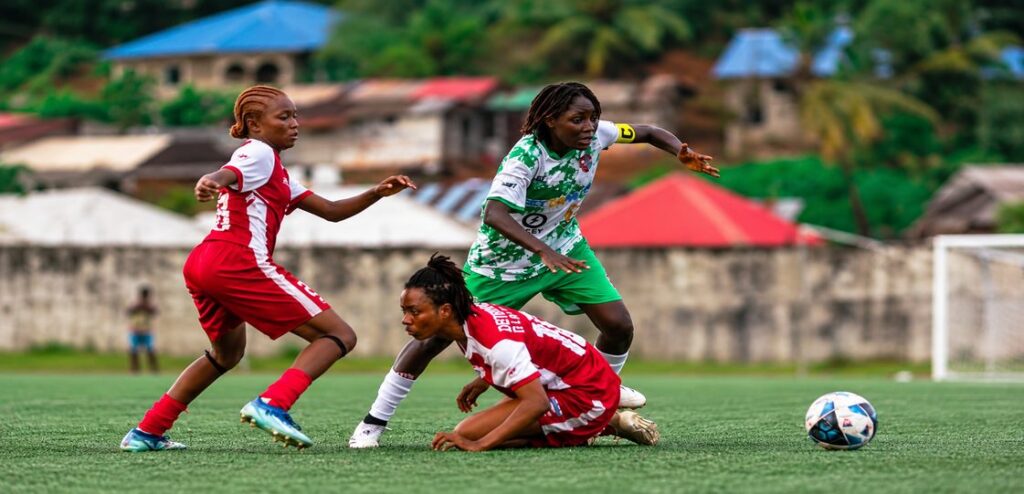 Players from Shaita Angels women’s football team.