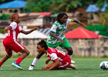 Players from Shaita Angels women’s football team.