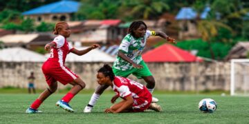 Players from Shaita Angels women’s football team.